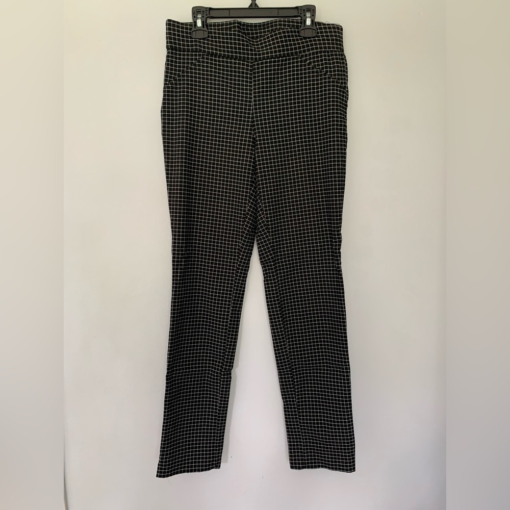Anne Klein Gingham print, pull on pant